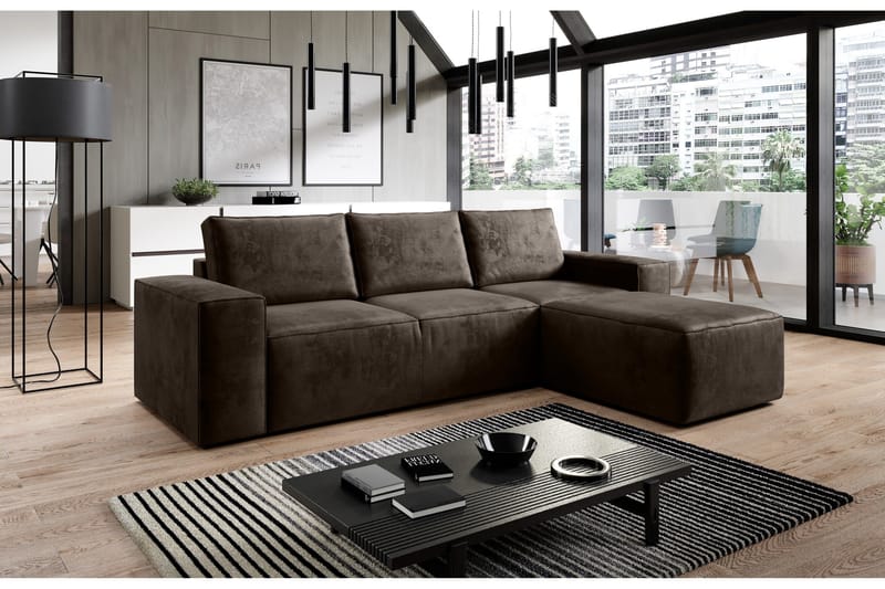 Kamli Bäddsoffa m. Divan med Förvaring - Rosa - Möbler - Soffa - Bäddsoffa - Bäddsoffa divan