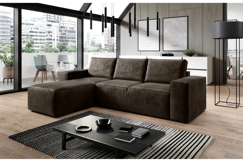 Kamli Bäddsoffa m. Divan med Förvaring - Rosa - Möbler - Soffa - Bäddsoffa - Bäddsoffa divan