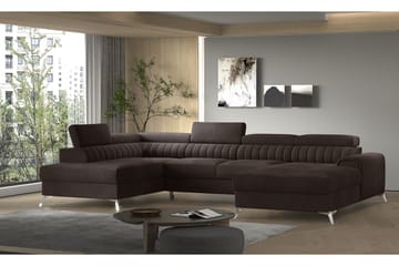 Kamran Bäddsoffa m. Divan och Schäslong med Förvaring - Brun - Möbler - Soffa - Bäddsoffa - Bäddsoffa divan