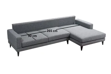 Katilaya Bäddsoffa med Divan Höger - Grå - Möbler - Soffa - Bäddsoffa - Bäddsoffa divan