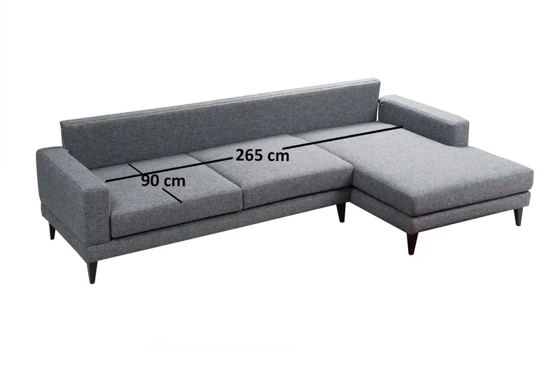 Katilaya Bäddsoffa med Divan Höger - Grå - Möbler - Soffa - Bäddsoffa - Bäddsoffa divan