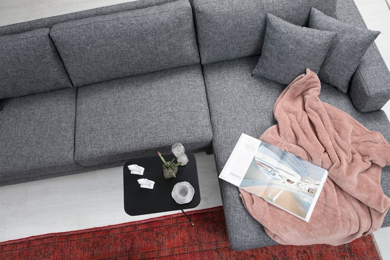 Katilaya Bäddsoffa med Divan Höger - Grå - Möbler - Soffa - Bäddsoffa - Bäddsoffa divan