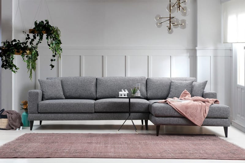 Katilaya Bäddsoffa med Divan Höger - Grå - Möbler - Soffa - Bäddsoffa - Bäddsoffa divan