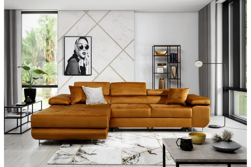Klinka Bäddsoffa med Divan Vänster, Beige