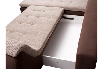 L-Bäddsoffa Jaso Vänster - Vit/Beige - Möbler - Soffa - Bäddsoffa - Bäddsoffa divan