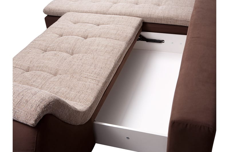L-Bäddsoffa Jaso Vänster - Vit/Beige - Möbler - Soffa - Bäddsoffa - Bäddsoffa divan