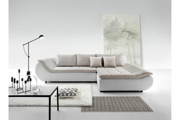 L-Bäddsoffa Jaso Vänster - Vit/Beige - Möbler - Soffa - Bäddsoffa - Bäddsoffa divan