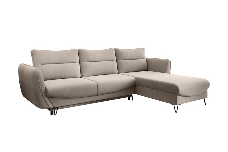 Lence Bäddsoffa m. Divan Förvaring - Beige - Möbler - Soffa - Bäddsoffa - Bäddsoffa divan