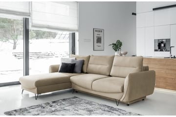 Lence Bäddsoffa m. Divan Förvaring - Beige - Möbler - Soffa - Bäddsoffa - Bäddsoffa divan