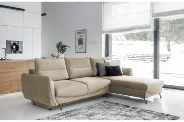 Lence Bäddsoffa m. Divan Förvaring - Beige - Möbler - Soffa - Bäddsoffa - Bäddsoffa divan