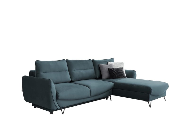 Lence Bäddsoffa m. Divan Förvaring - Blå - Möbler - Soffa - Bäddsoffa - Bäddsoffa divan
