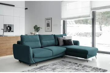 Lence Bäddsoffa m. Divan Förvaring - Blå - Möbler - Soffa - Bäddsoffa - Bäddsoffa divan