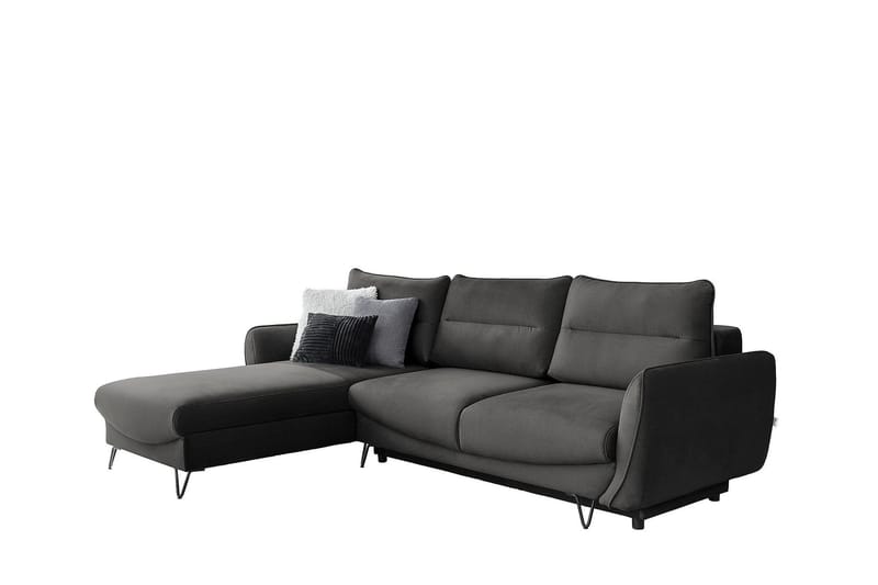 Lence Bäddsoffa m. Divan Förvaring - Grå - Möbler - Soffa - Bäddsoffa - Bäddsoffa divan