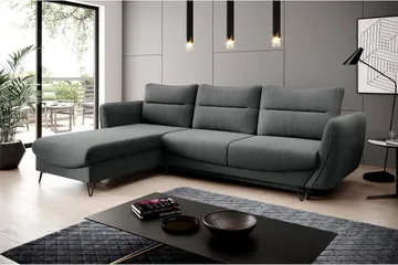 Lence Bäddsoffa m. Divan Förvaring - Grå - Möbler - Soffa - Bäddsoffa - Bäddsoffa divan