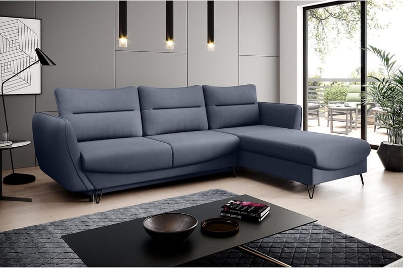 Lence Bäddsoffa m. Divan Förvaring - Grå - Möbler - Soffa - Bäddsoffa - Bäddsoffa divan