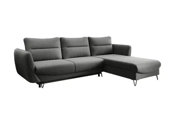 Lence Bäddsoffa m. Divan Förvaring - Grå - Möbler - Soffa - Bäddsoffa - Bäddsoffa divan