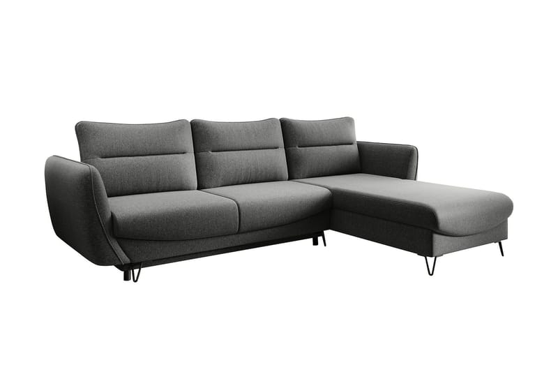 Lence Bäddsoffa m. Divan Förvaring - Grå - Möbler - Soffa - Bäddsoffa - Bäddsoffa divan