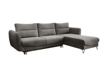 Lence Bäddsoffa m. Divan Förvaring - Grå - Möbler - Soffa - Bäddsoffa - Bäddsoffa divan