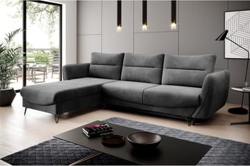 Lence Bäddsoffa m. Divan Förvaring - Grå - Möbler - Soffa - Bäddsoffa - Bäddsoffa divan