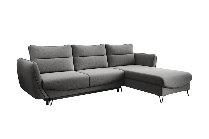 Lence Bäddsoffa m. Divan Förvaring - Ljusgrå - Möbler - Soffa - Bäddsoffa - Bäddsoffa divan