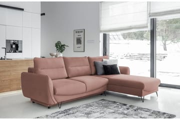 Lence Bäddsoffa m. Divan Förvaring - Ljusrosa - Möbler - Soffa - Bäddsoffa - Bäddsoffa divan