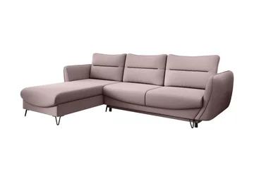 Lence Bäddsoffa m. Divan Förvaring - Ljusrosa - Möbler - Soffa - Bäddsoffa - Bäddsoffa divan