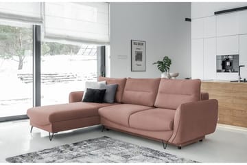 Lence Bäddsoffa m. Divan Förvaring - Ljusrosa - Möbler - Soffa - Bäddsoffa - Bäddsoffa divan