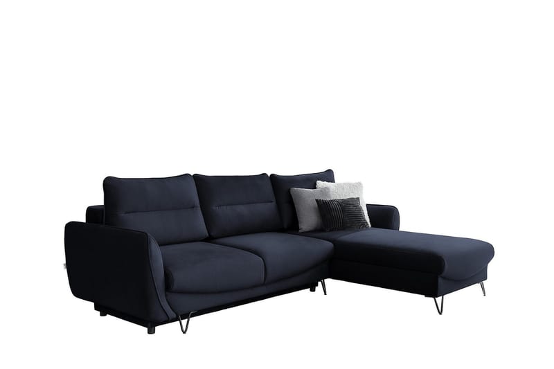 Lence Bäddsoffa m. Divan Förvaring - Mörkblå - Möbler - Soffa - Bäddsoffa - Bäddsoffa divan