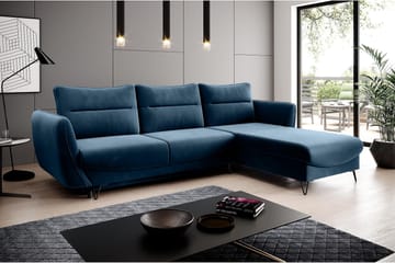 Lence Bäddsoffa m. Divan Förvaring - Mörkblå - Möbler - Soffa - Bäddsoffa - Bäddsoffa divan