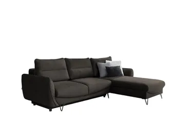 Lence Bäddsoffa m. Divan Förvaring - Mörkbrun - Möbler - Soffa - Bäddsoffa - Bäddsoffa divan