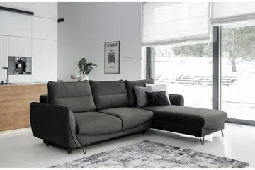 Lence Bäddsoffa m. Divan Förvaring - Mörkbrun - Möbler - Soffa - Bäddsoffa - Bäddsoffa divan