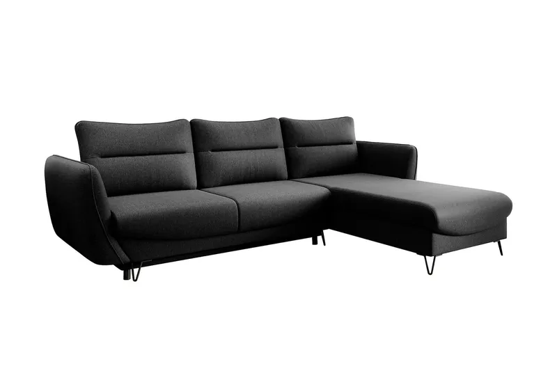 Lence Bäddsoffa m. Divan Förvaring - Mörkgrå - Möbler - Soffa - Bäddsoffa - Bäddsoffa divan