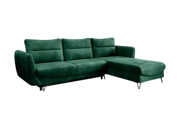Lence Bäddsoffa m. Divan Förvaring - Mörkgrön - Möbler - Soffa - Bäddsoffa - Bäddsoffa divan