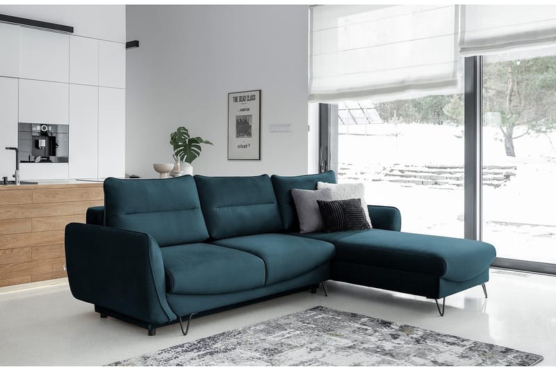 Lence Bäddsoffa m. Divan Förvaring - Mörkgrön - Möbler - Soffa - Bäddsoffa - Bäddsoffa divan