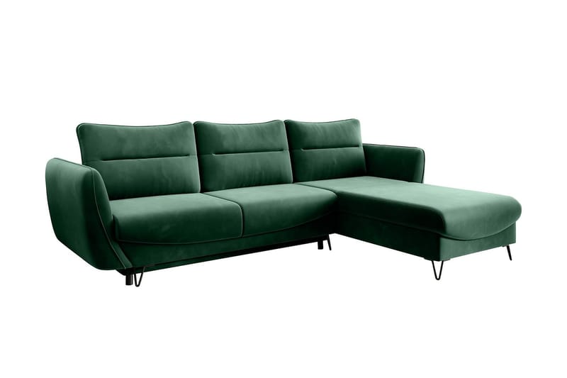 Lence Bäddsoffa m. Divan Förvaring - Mörkgrön - Möbler - Soffa - Bäddsoffa - Bäddsoffa divan