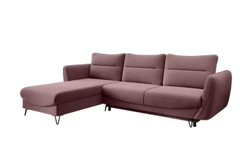 Lence Bäddsoffa m. Divan Förvaring - Rosa - Möbler - Soffa - Bäddsoffa - Bäddsoffa divan