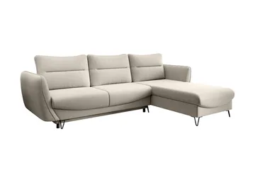 Lence Bäddsoffa m. Divan Förvaring - Vit/Beige - Möbler - Soffa - Bäddsoffa - Bäddsoffa divan