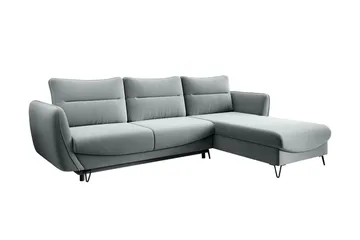 Lence Bäddsoffa m. Divan Förvaring - Vit/Grå - Möbler - Soffa - Bäddsoffa - Bäddsoffa divan