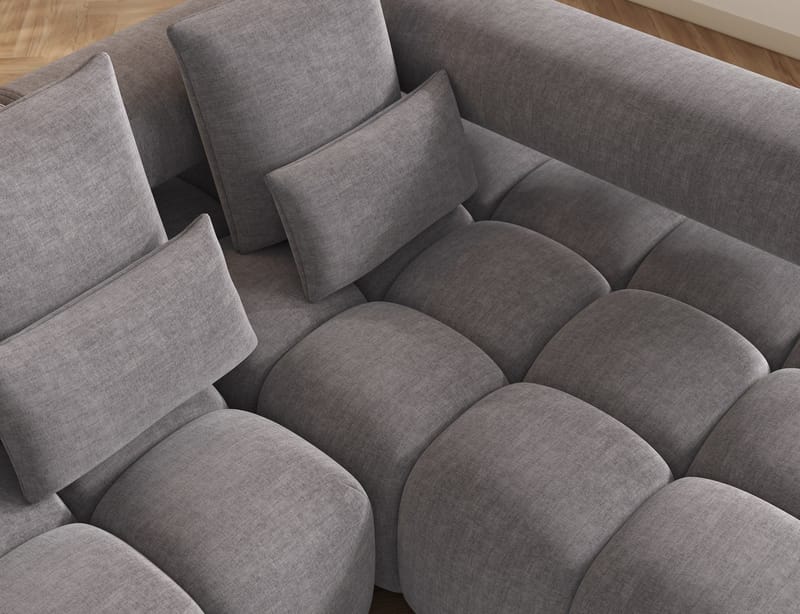 Levvi 3-sits Bubblig Bäddsoffa med Divan Höger - Manhattan 03 - Möbler - Soffa - Bäddsoffa - Bäddsoffa divan