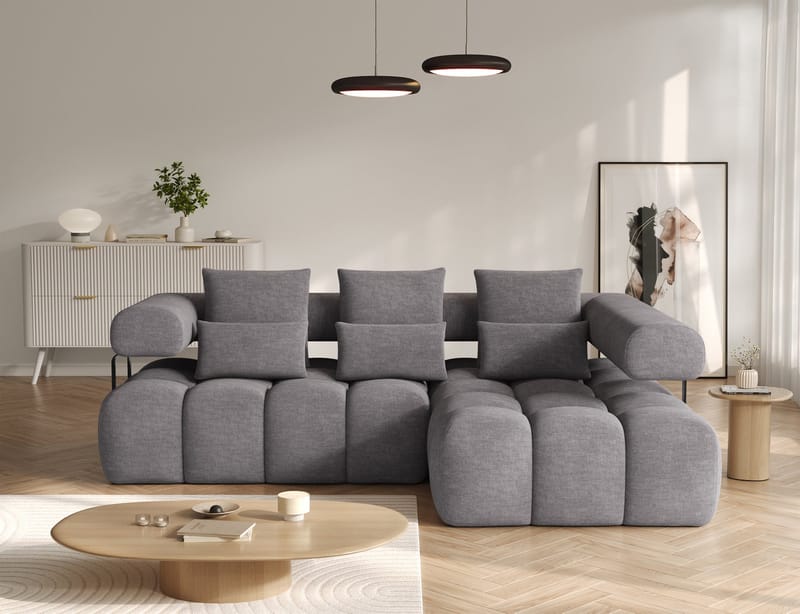 Levvi 3-sits Bubblig Bäddsoffa med Divan Höger - Manhattan 03 - Möbler - Soffa - Bäddsoffa - Bäddsoffa divan