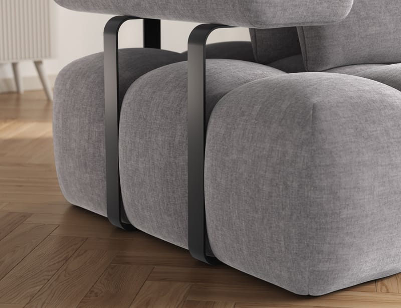 Levvi 3-sits Bubblig Bäddsoffa med Divan Höger - Manhattan 03 - Möbler - Soffa - Bäddsoffa - Bäddsoffa divan