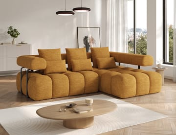 Levvi 3-sits Bubblig Bäddsoffa med Divan Höger - Manhattan 45 - Möbler - Soffa - Bäddsoffa - Bäddsoffa divan