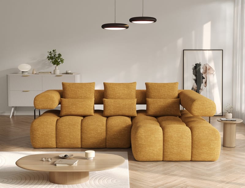 Levvi 3-sits Bubblig Bäddsoffa med Divan Höger - Manhattan 45 - Möbler - Soffa - Bäddsoffa - Bäddsoffa divan