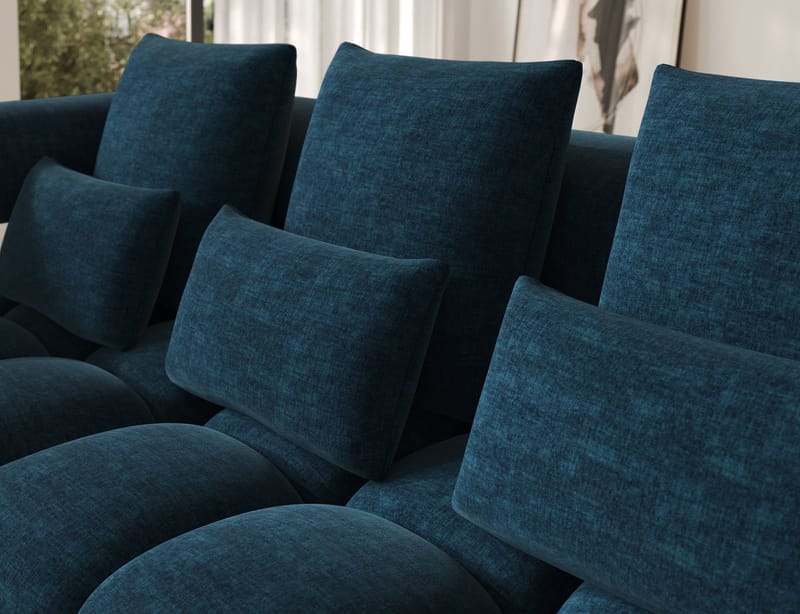Levvi 3-sits Bubblig Bäddsoffa med Divan Vänster - Manhattan 40 - Möbler - Soffa - Bäddsoffa - Bäddsoffa divan
