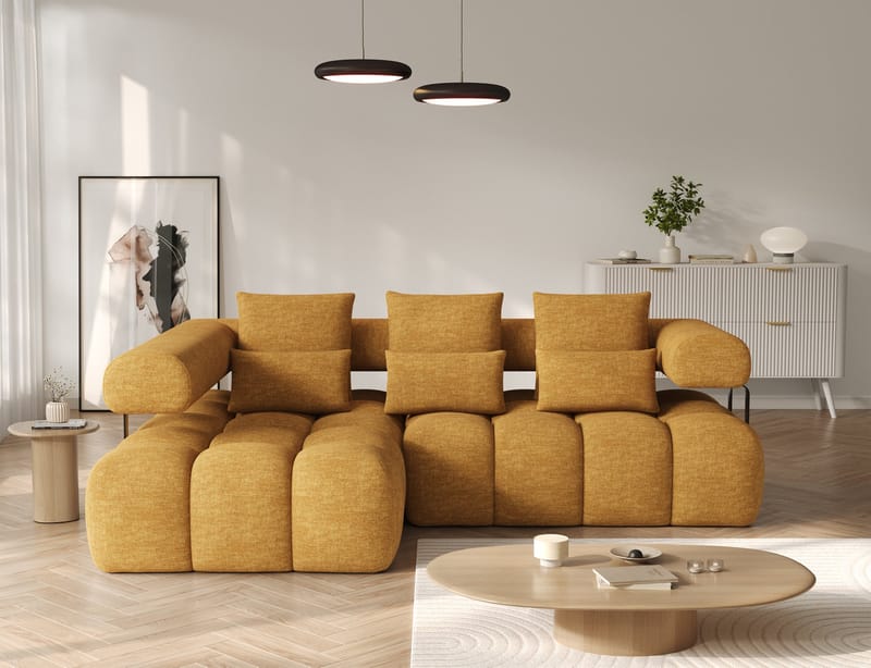 Levvi 3-sits Bubblig Bäddsoffa med Divan Vänster - Manhattan 45 - Möbler - Soffa - Bäddsoffa - Bäddsoffa divan