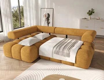 Levvi 3-sits Bubblig Bäddsoffa med Divan Vänster - Manhattan 45 - Möbler - Soffa - Bäddsoffa - Bäddsoffa divan