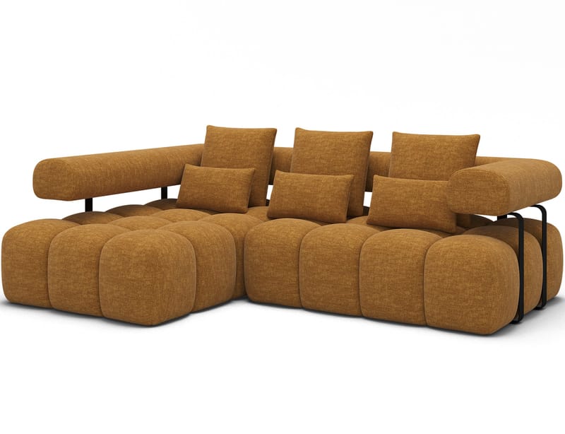 Levvi 3-sits Bubblig Bäddsoffa med Divan Vänster, Manhattan 45