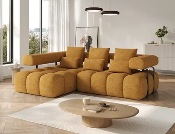 Levvi 3-sits Bubblig Bäddsoffa med Divan Vänster - Manhattan 45 - Möbler - Soffa - Bäddsoffa - Bäddsoffa divan