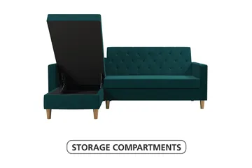 Liberty Divanbäddsoffa Grön - Möbler - Soffa - Bäddsoffa - Bäddsoffa divan