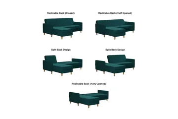 Liberty Divanbäddsoffa Grön - Möbler - Soffa - Bäddsoffa - Bäddsoffa divan